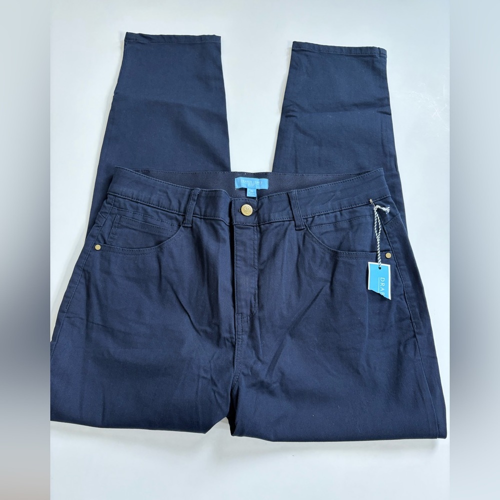 Draper James RSVP Mid Rise Skinny Navy Pants Size 16 New with Tags